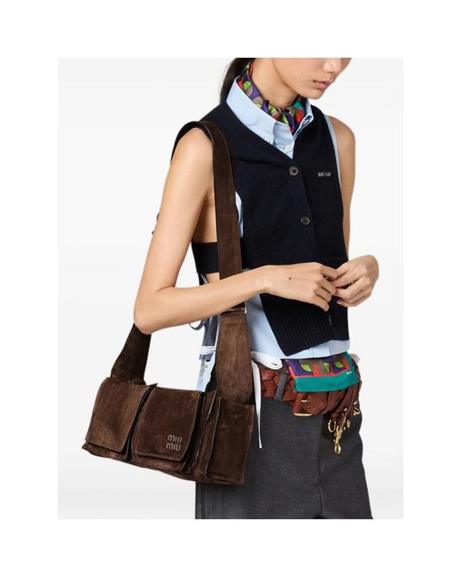 Miu Miu Brown Shoulder Bags
