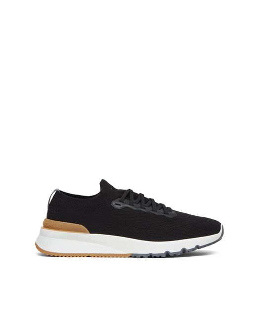Brunello Cucinelli Blue Lace-Up Sneakers for men