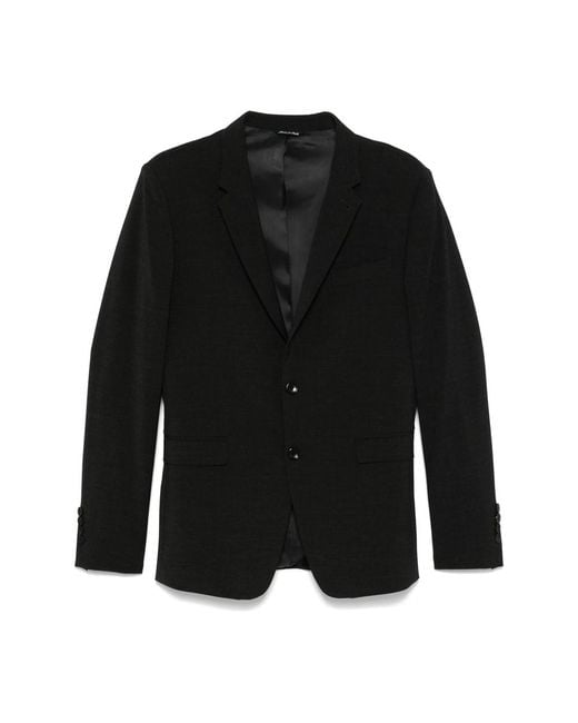 Reveres 1949 Black Single-Breasted Blazer for men