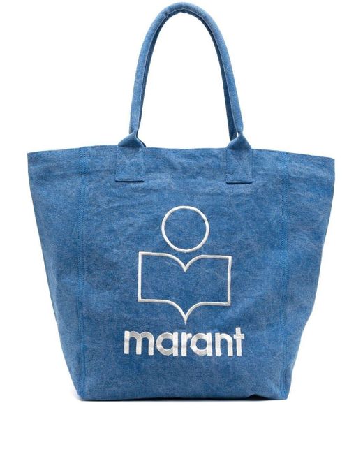 Isabel Marant Logo-print Tote Bag in Blue | Lyst