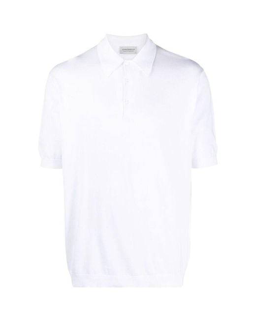 John Smedley White Cotton Shirts for men