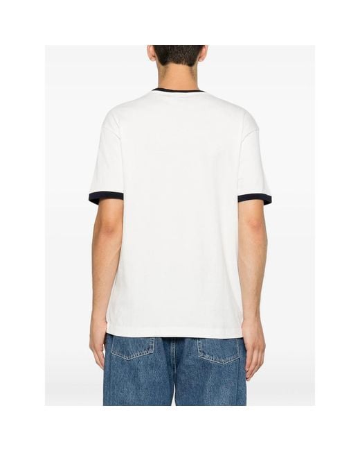 Drole de Monsieur White Logo-Print T-Shirt for men
