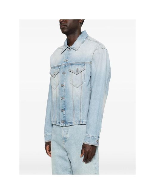ERL Blue Flap-Pocket Denim Jacket for men