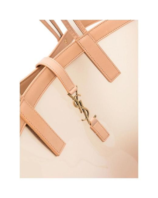 Saint Laurent Natural Neutrals Tote Bags
