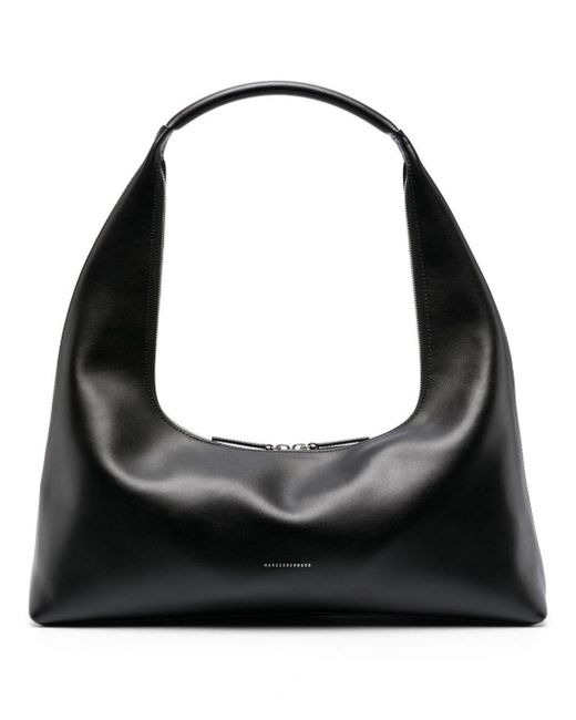 MARGE SHERWOOD Black Leather Hobo Bag
