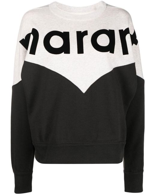 Isabel Marant Black Houston Two-Tone Sweatshirt