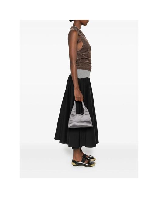 GIMAGUAS Gray Curved-Handle Tote Bag