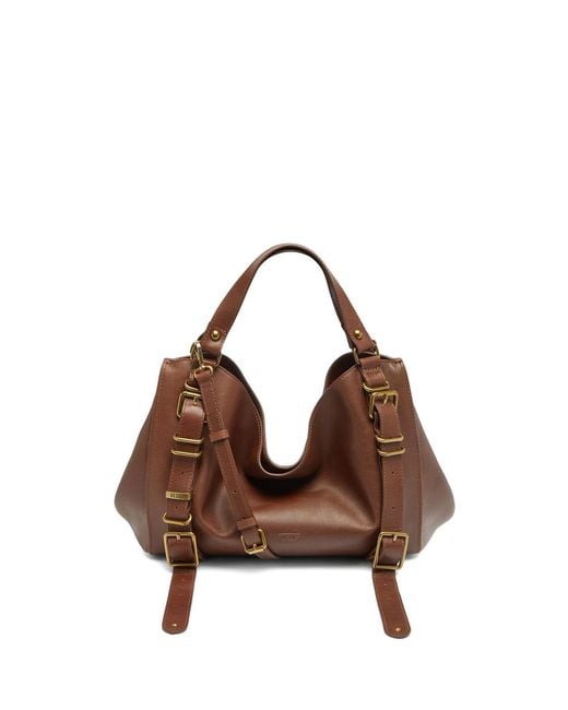 DIESEL Brown D-One-Medium Top-Handle Bag