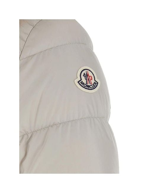 Moncler Gray Boed Logo-Patch Down Jacket