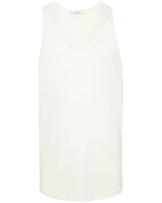 Lemaire White Cotton Tank Top for men