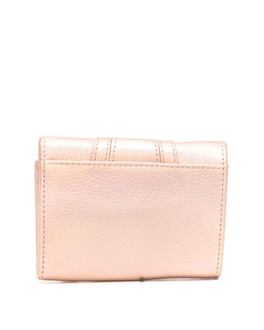 See By Chloé Pink Hana Logo-Debossed Leather Wallet