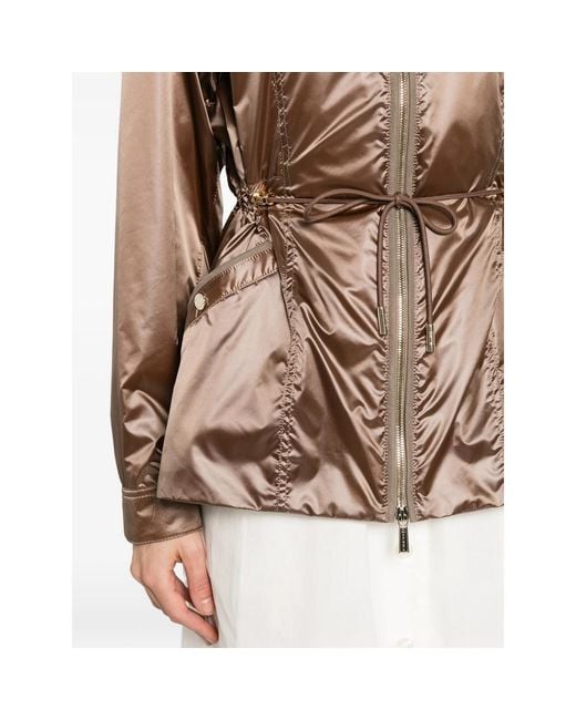 Moorer Brown Eolia Zip-Fastening Jacket