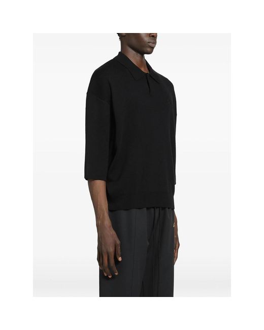 Fear Of God Black Sweater Polo-Collar Wool for men