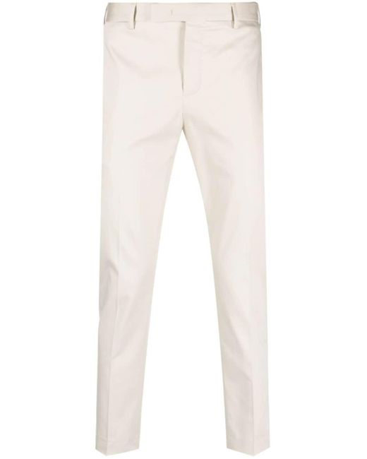 PT Torino Natural Straight-Leg Cotton-Blend Trousers for men