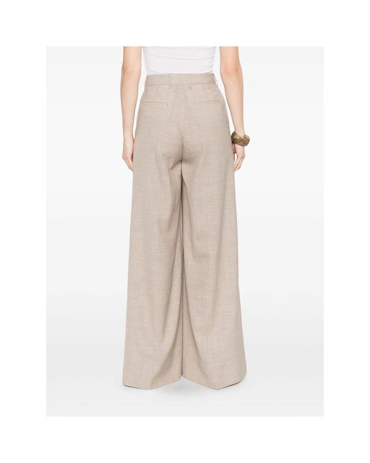 Berwich Natural Nina Pleated Trousers