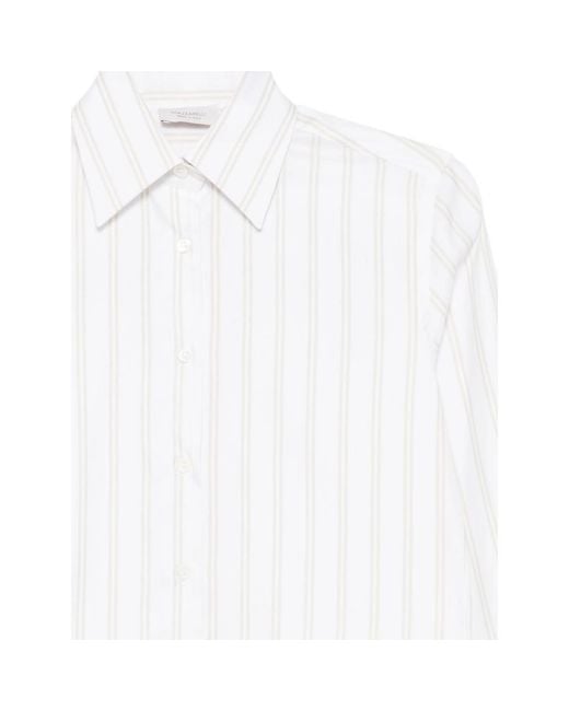 Mazzarelli White Striped Shirt