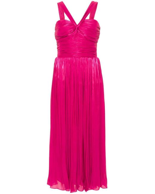 Costarellos Pink Women's Cavana Sleeveless Midi Dress With Side Split