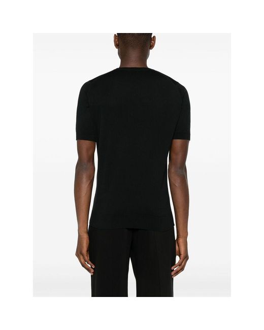 John Smedley Black Kempton T-Shirts for men