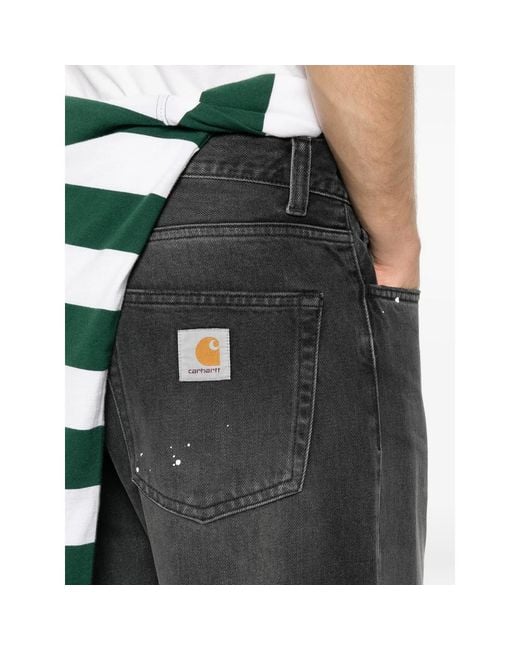 Carhartt Gray Landon Paint-Splatter Jeans for men