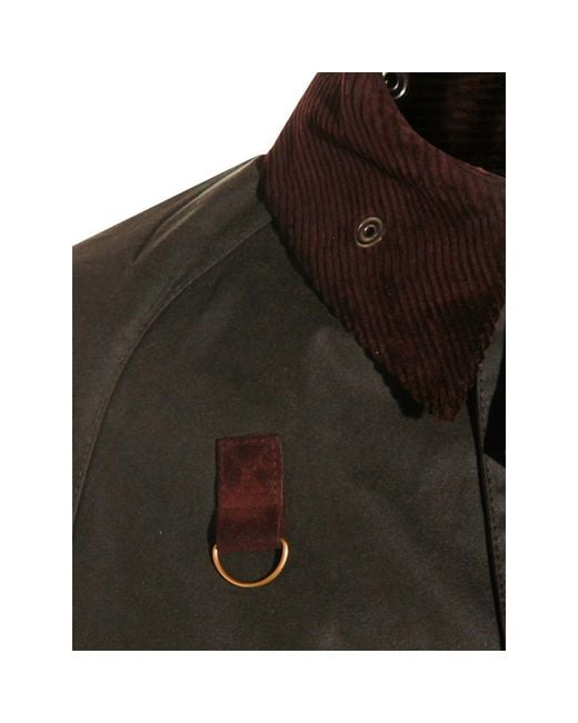 Barbour Black Corduroy-Collar Button Jacket for men
