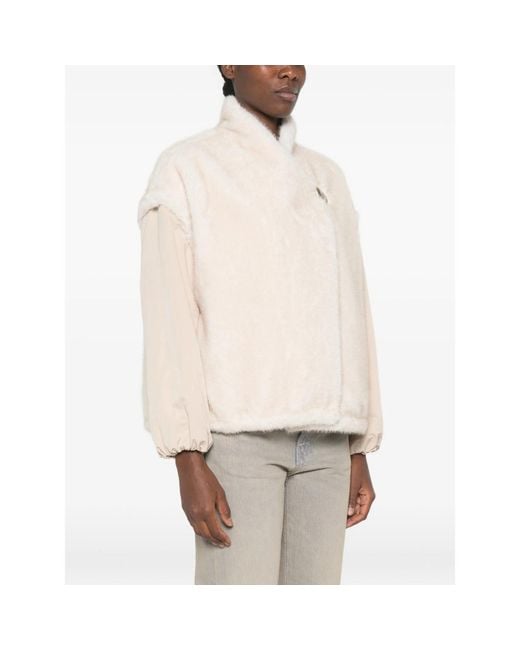 Moncler Natural Logo-Plaque Jacket