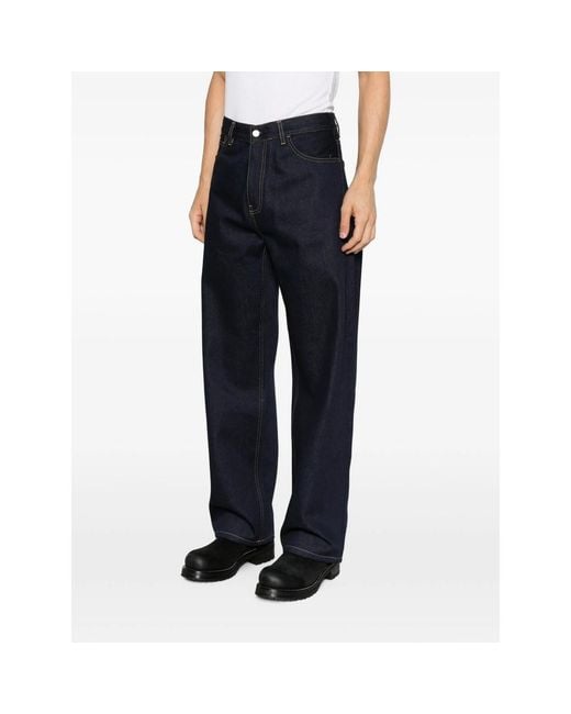 Carhartt Blue Payson Contrast-Stitch Jeans for men