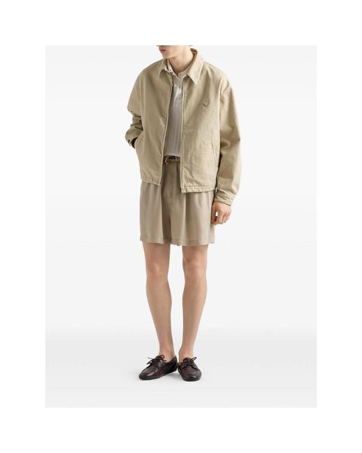 Prada Natural Old Denim Blouson Jacket for men