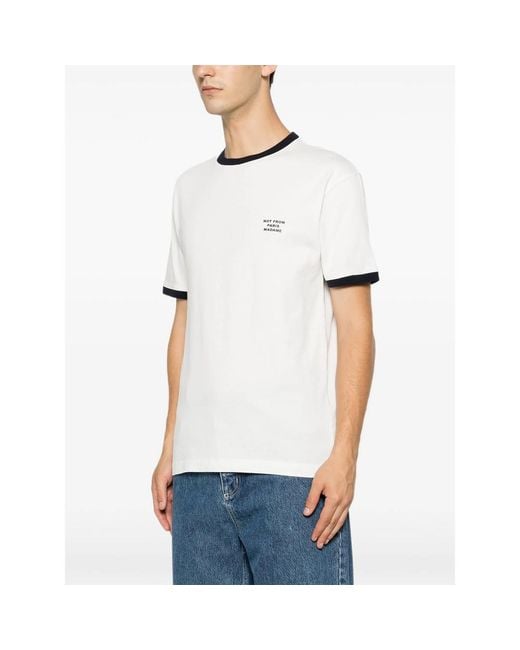 Drole de Monsieur White Logo-Print T-Shirt for men