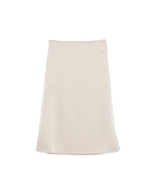 Calvin Klein Natural A-Line Skirt With Zip Fastening