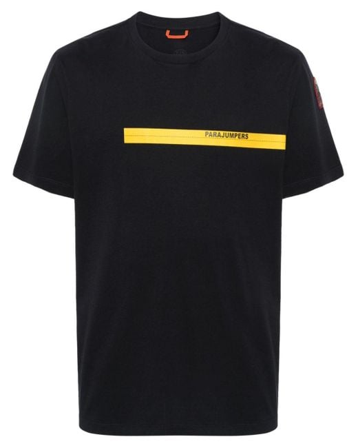 Parajumpers Black Logo-Print T-Shirt for men