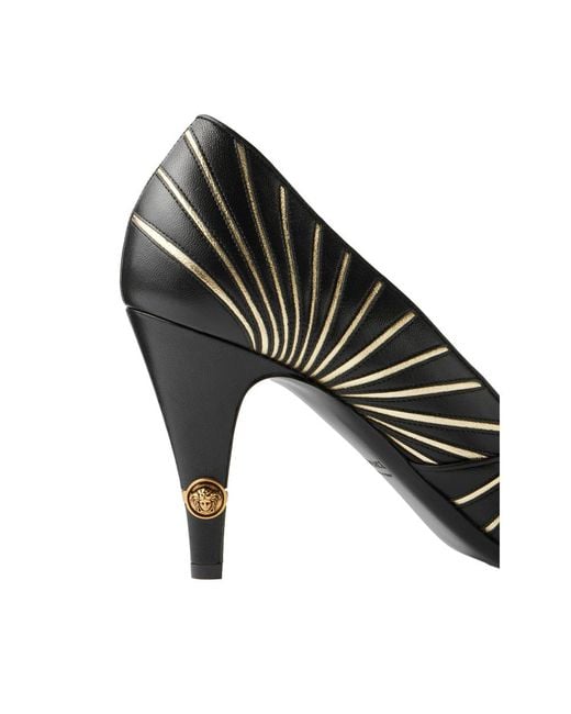 Versace Black Gianni Nappa Pumps 90 Mm