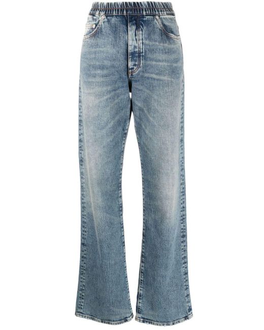 Heron Preston Blue Elasticated-Waistband Jeans