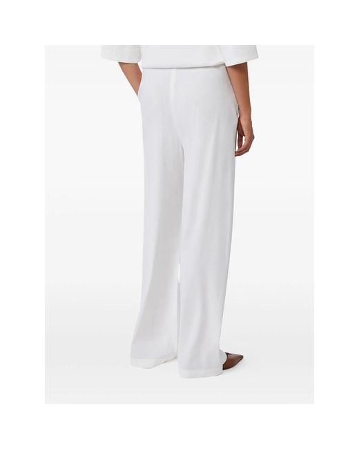 Max Mara White Wide Trousers