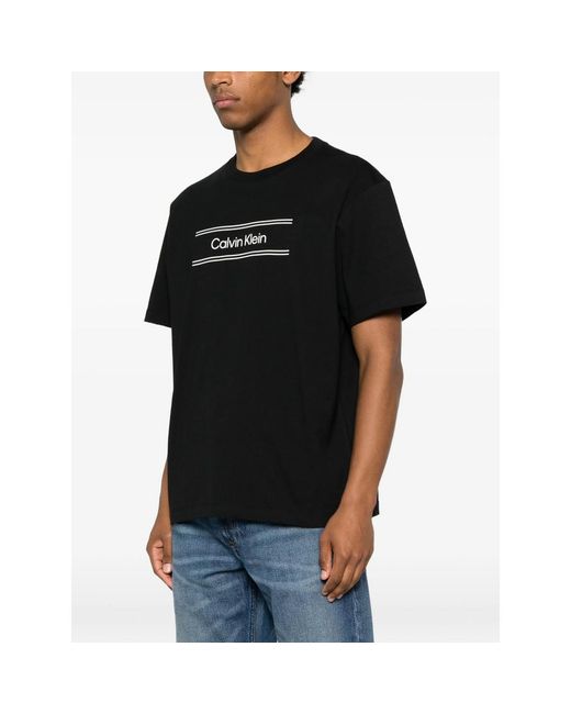 Calvin Klein Black Logo-Print T-Shirt for men