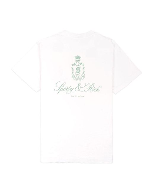Sporty & Rich White Vendome Cotton T-Shirt