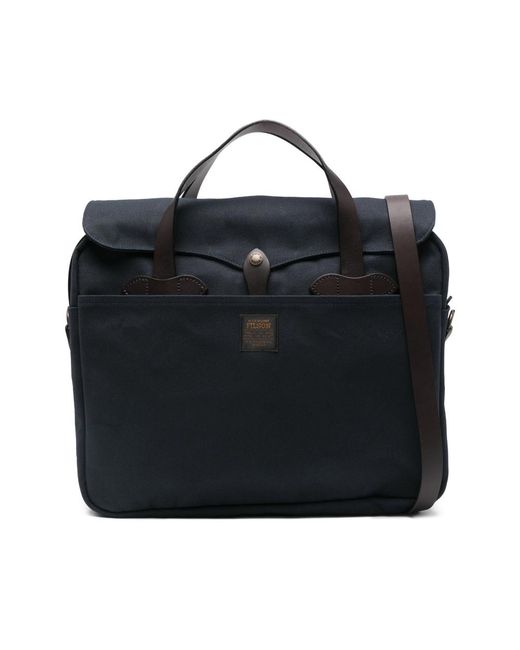Filson Black Tin Cloth Briefcase for men