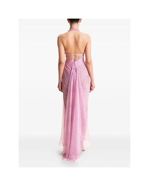 Maria Lucia Hohan Pink Milagros Halterneck Maxi Dress