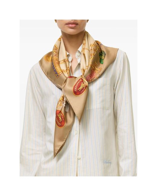 Burberry Metallic Neutrals Scarves for men