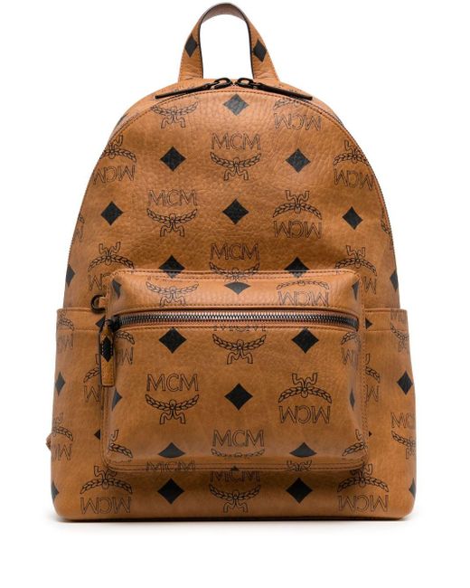 MCM Brown Medium Stark Maxi Visetos-print Backpack