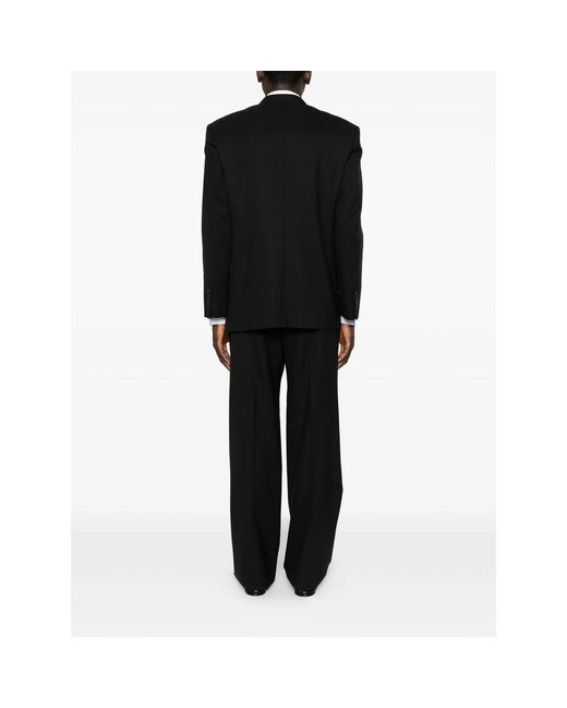 Reveres 1949 Black Double-Breasted Suit for men