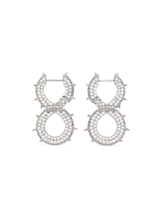 DARKAI Metallic Spiked Infinity Earrings for men