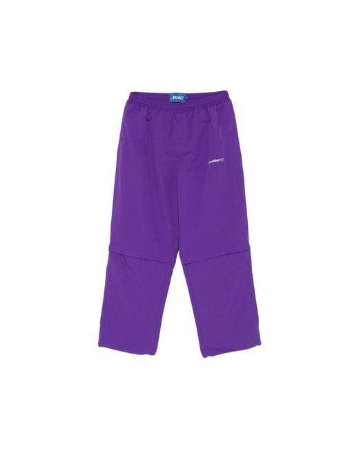 Awake Couture Purple Convertible Drawstring Trousers for men