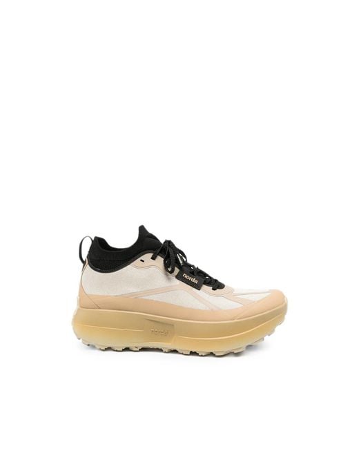 Norda Natural Panelled Lace-Up Sneakers for men