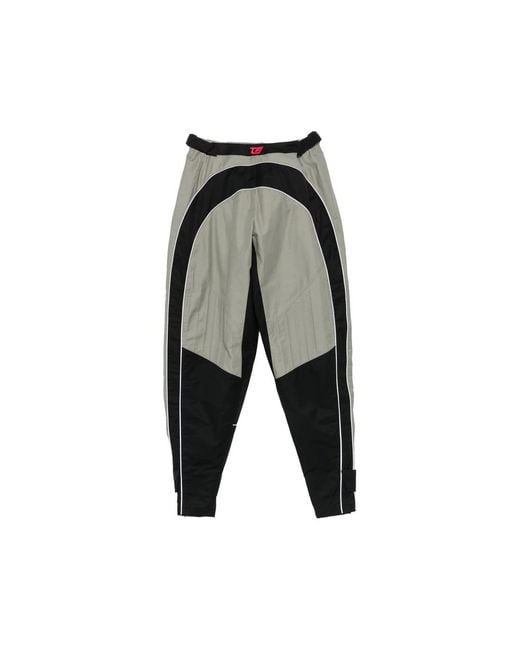 The Attico Gray Logo-Patch Trousers