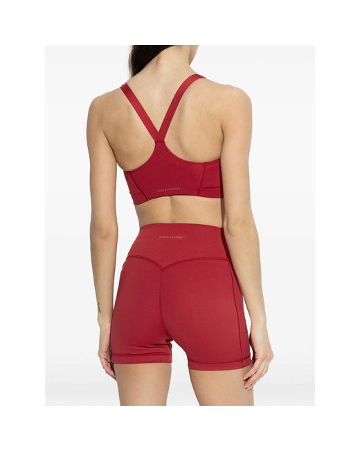 Adidas X Entire Studios Red X Entire Studios Optime Logo-Detail Sports Bra