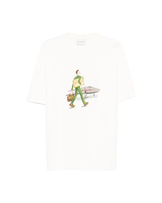 Drole de Monsieur White L'Homme Au Tableau T-Shirt for men