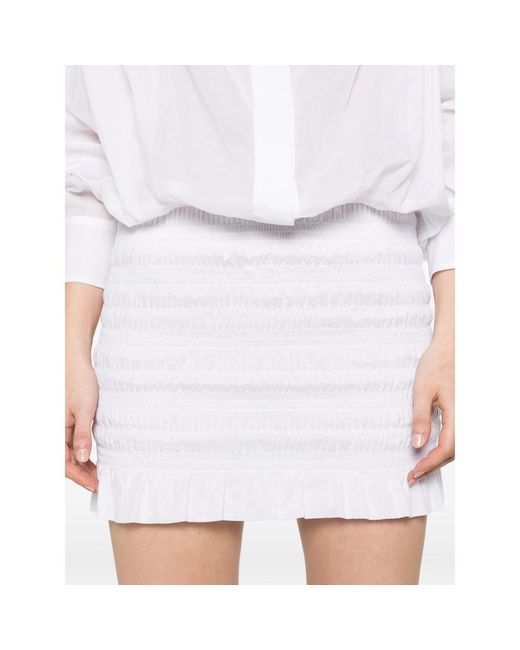 ANDAMANE White Rania Shirred Dress