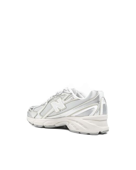 New Balance White 740 Lace-Up Sneakers for men