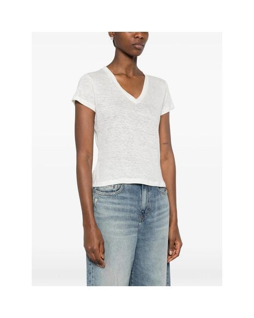 Aragona White V-Neck T-Shirt