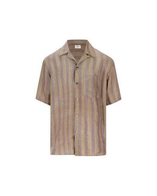 Saint Laurent Brown Neutrals Shirts for men
